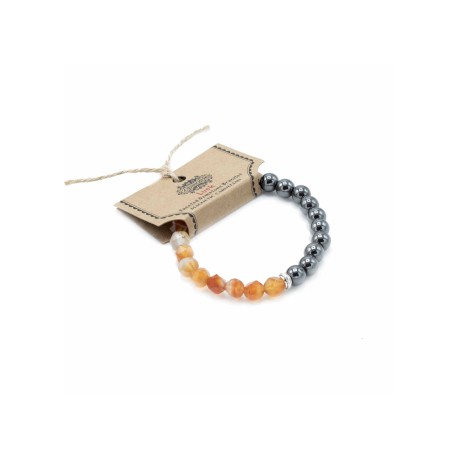 Faceted Gemstone Bracelet - Magnetic Carnelian