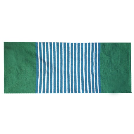 Indian Cotton Rug - 70x170cm - Blue/ Green