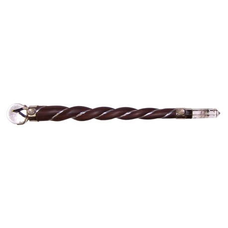 Twisted Wood and Rock Quartz Wand