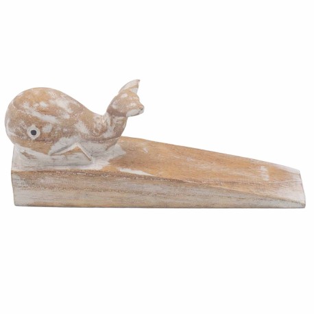 Hand carved Doorstop - Whale