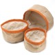 Set of 3 Natural Jute Baskets - Turmeric