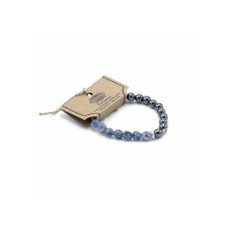 Faceted Gemstone Bracelet - Magnetic Sodalite