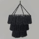 Macrame Soft Chandelier - Black