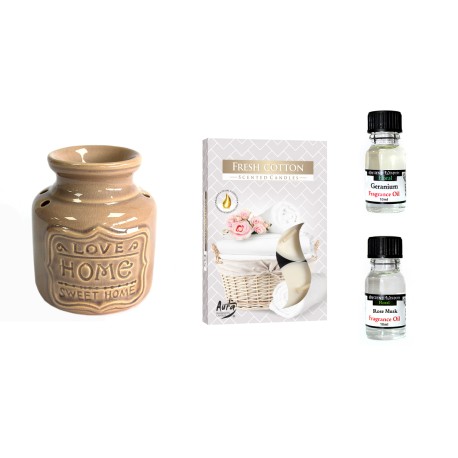 "Home" Oil Burner and Fragrance Oils Kit