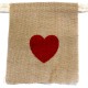 Natural Bunting  I LOVE YOU (large with hearts)