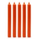 Solid Colour Dinner Candles - Rustic Orange - Pack of 5