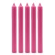 Solid Colour Dinner Candles - Rustic Deep Pink - Pack of 5