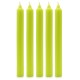 Solid Colour Dinner Candles - Rustic Lime Green - Pack of 5