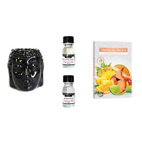 Buddha Oil Burner and Fragrance oils Kit