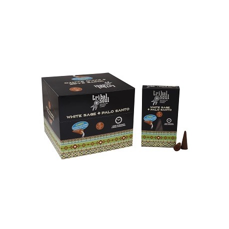 Tribal Soul Backflow Incense Cones - White Sage + Palo Santo