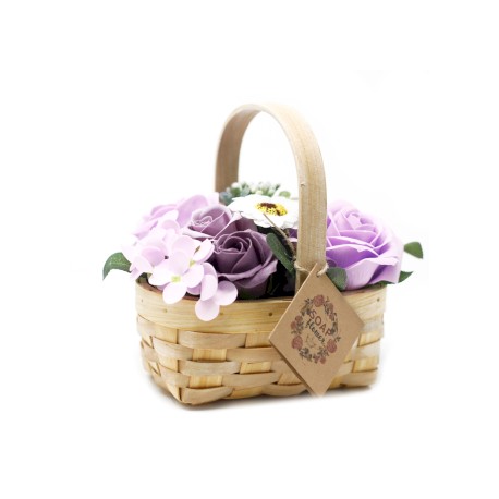 Medium Lilac Bouquet in Wicker Basket