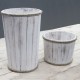 Small Nautical Display Tub - Whitewash 21x29cm