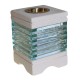 Stone Oil Burner - Square Glass Brick