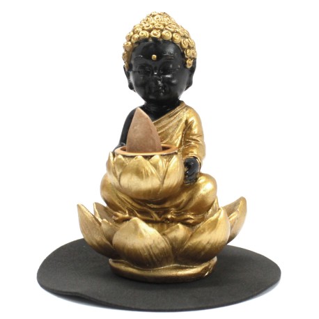 Buddha and Lotus Backflow Incense Burner