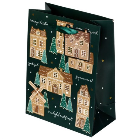 Christmas Gingerbread Lane Gift Bag - Medium