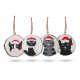 Christmas Cats - Hand Pained Log Xmas Decor (set 4)